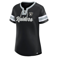 Las Vegas Raiders Women's Plus Size Original State Lace-Up T-Shirt | NFL Sale