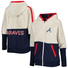 Atlanta Braves G-III 4Her by Carl Banks Women's Shuffle It Raglan Full-Zip Hoodie - MLB Hoodies