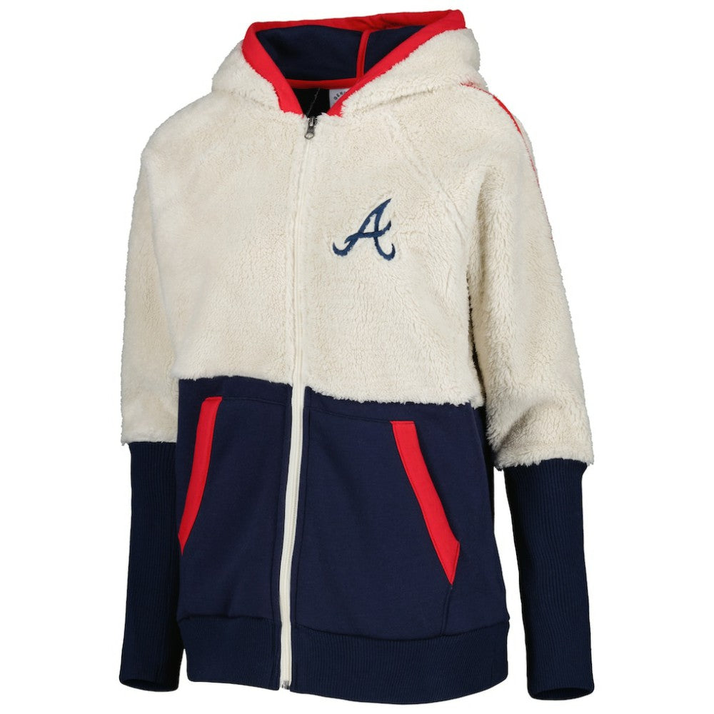 Atlanta Braves G-III 4Her by Carl Banks Women's Shuffle It Raglan Full-Zip Hoodie - MLB Hoodies