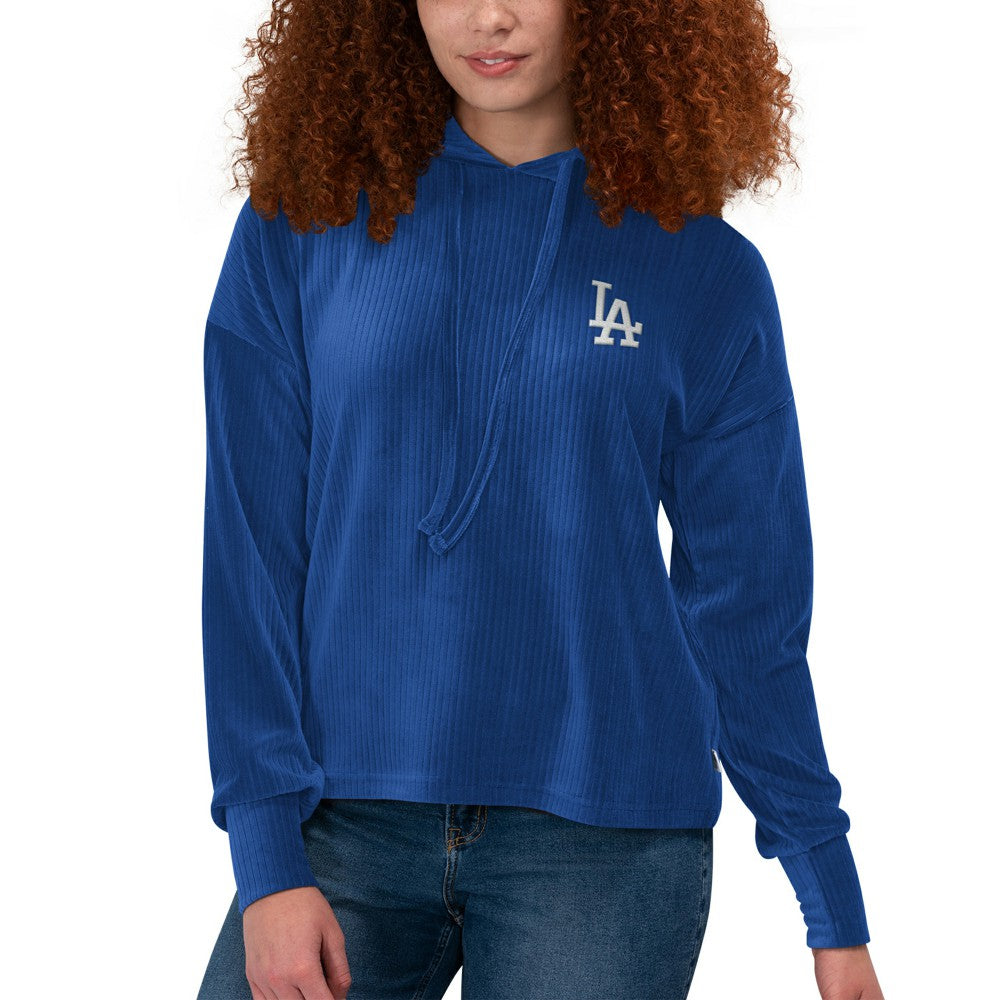 Los Angeles Dodgers Touch Women's End Line Pullover Hoodie - MLB Hoodies