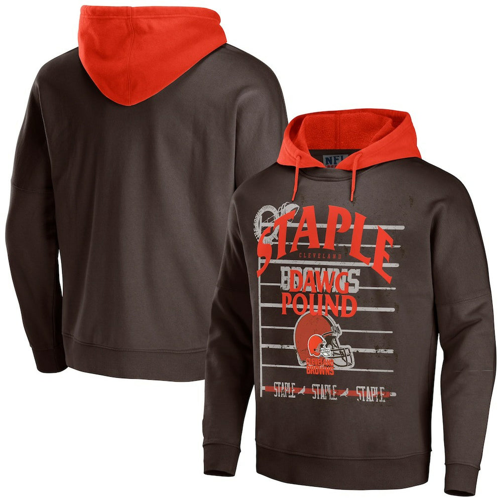 Cleveland Browns NFL x Staple Throwback Vintage Wash Pullover Hoodie | NFL New