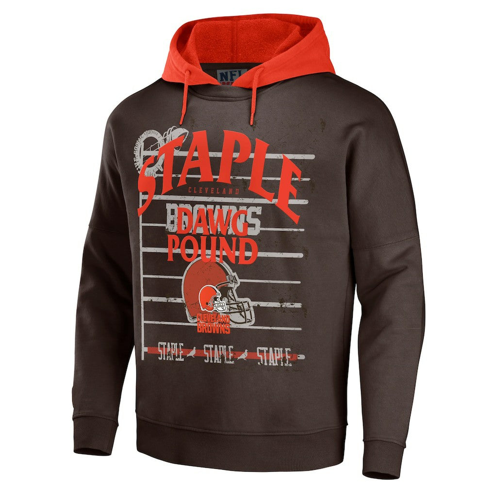 Cleveland Browns NFL x Staple Throwback Vintage Wash Pullover Hoodie | NFL New