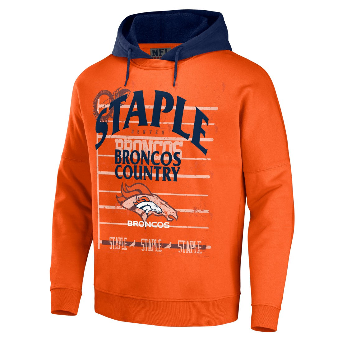 Denver Broncos NFL x Staple Throwback Vintage Wash Pullover Hoodie | NFL Outlet