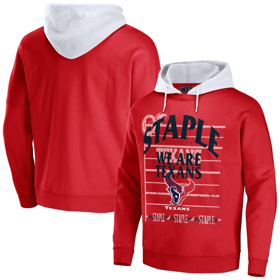 Houston Texans NFL x Staple Throwback Vintage Wash Pullover Hoodie | NFL Outlet