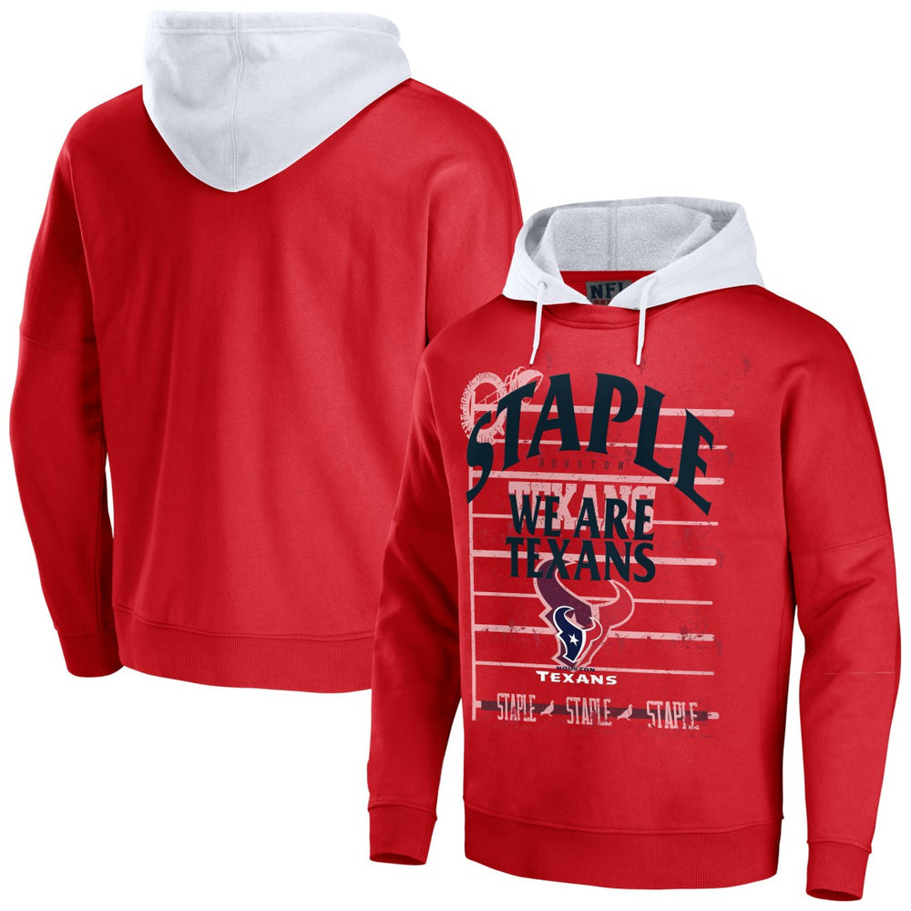 Houston Texans NFL x Staple Throwback Vintage Wash Pullover Hoodie | NFL Outlet