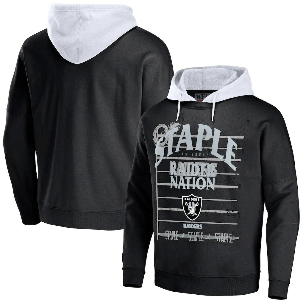 Las Vegas Raiders NFL x Staple Throwback Vintage Wash Pullover Hoodie | NFL Discount