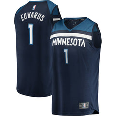 Navy Anthony Edwards Minnesota Timberwolves 2021/22 Fast Break Replica Jersey | NBA