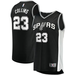 Black Zach Collins San Antonio Spurs Fast Break Replica Jersey | NBA