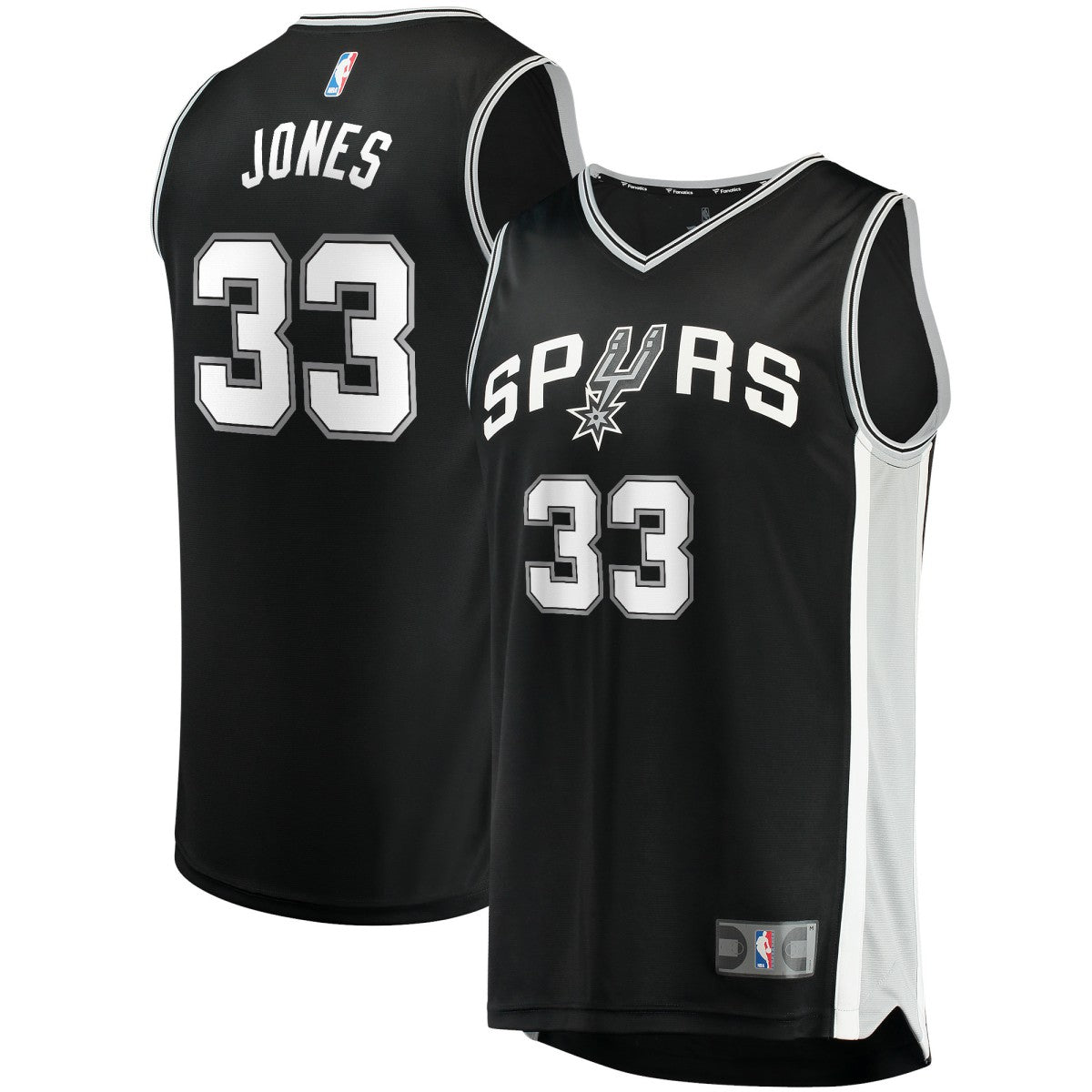 Black Tre Jones San Antonio Spurs Fast Break Replica Jersey | NBA