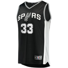 Black Tre Jones San Antonio Spurs Fast Break Replica Jersey | NBA