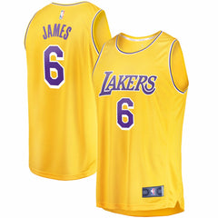 Gold LeBron James Los Angeles Lakers 2021/22 Fast Break Replica Jersey | NBA