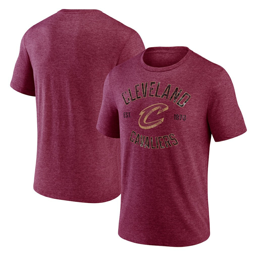 Wine Cleveland Cavaliers Heritage Tri-Blend T-Shirt sale | NBA