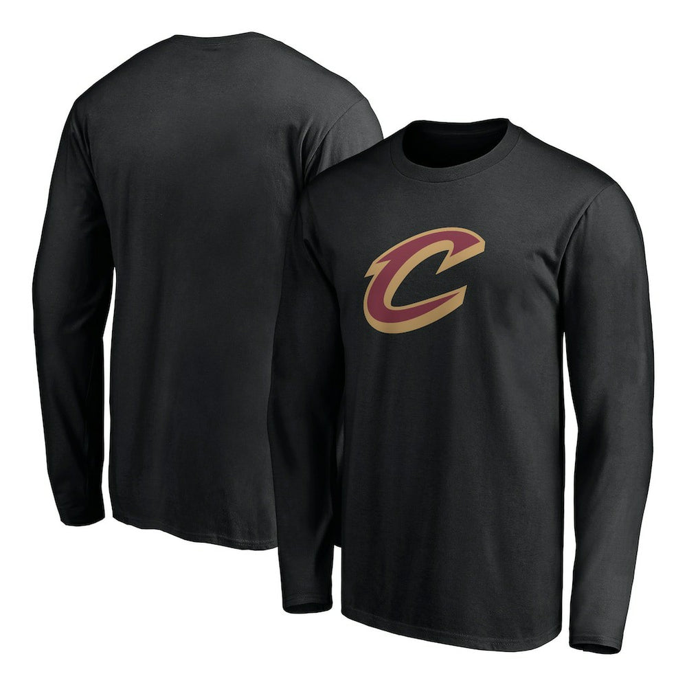 Black Cleveland Cavaliers Primary Logo Team Long Sleeve T-Shirt sale | NBA