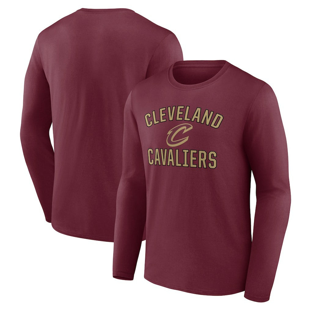 Wine Cleveland Cavaliers Victory Arch Team Long Sleeve T-Shirt sale | NBA