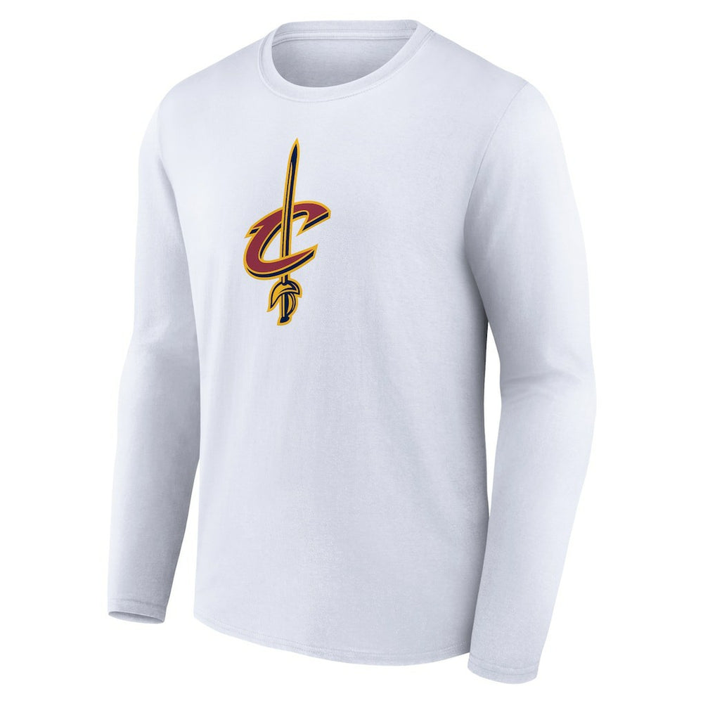 White Cleveland Cavaliers Primary Logo Team Long Sleeve T-Shirt sale | NBA