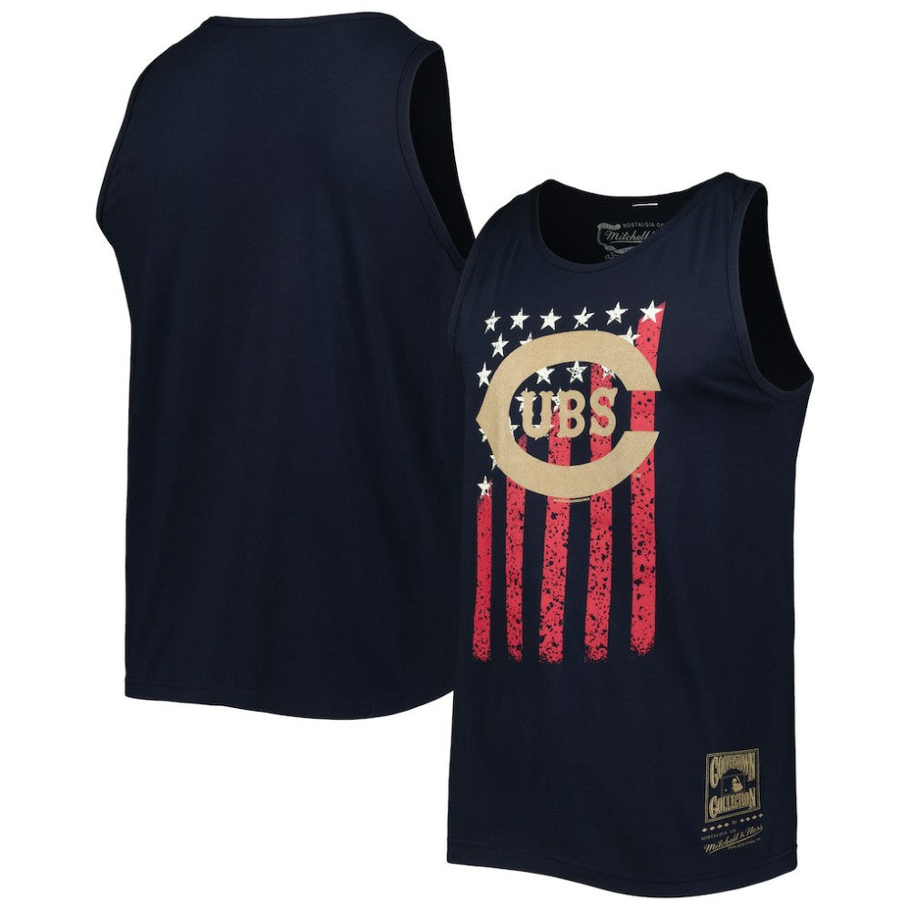 Chicago Cubs Mitchell & Ness Cooperstown Collection Stars and Stripes Tank Top - MLB Tanks