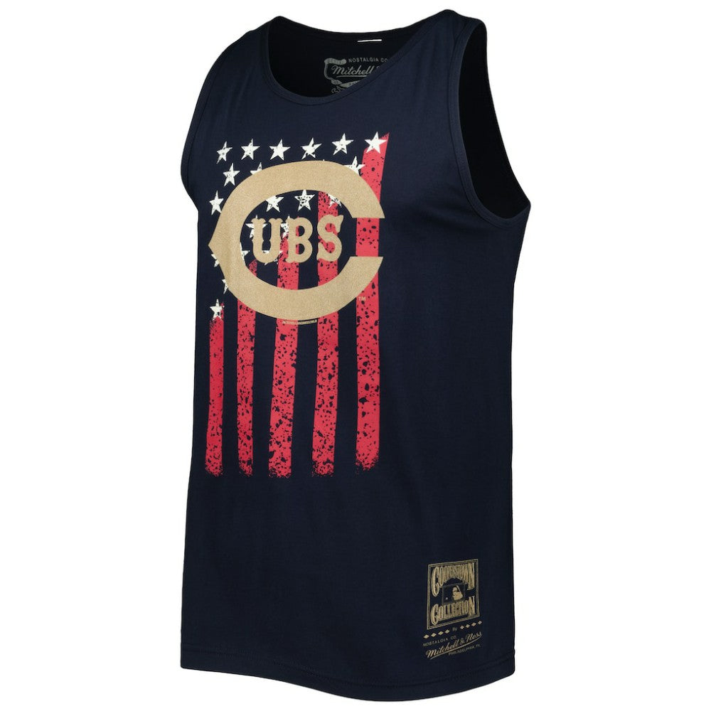 Chicago Cubs Mitchell & Ness Cooperstown Collection Stars and Stripes Tank Top - MLB Tanks