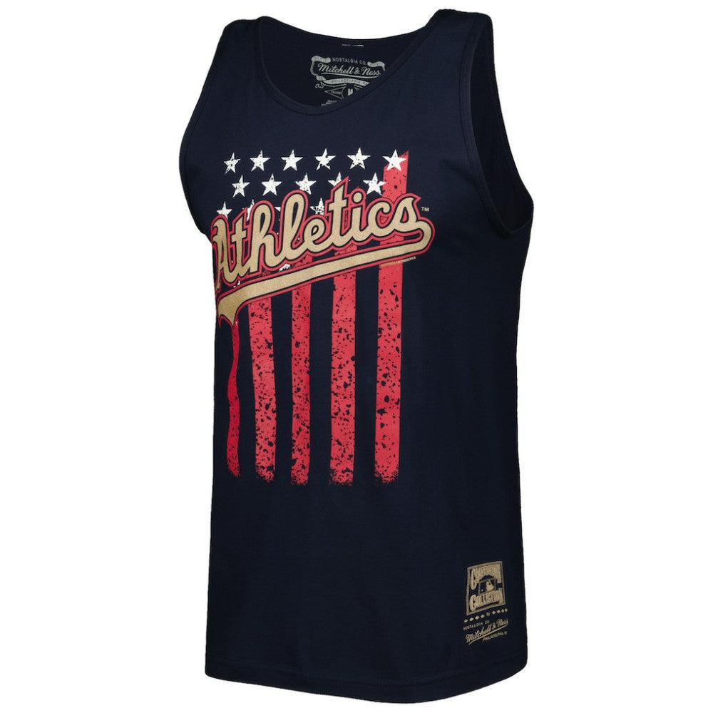 Athletics Mitchell & Ness Cooperstown Collection Stars and Stripes Tank Top - MLB Tanks