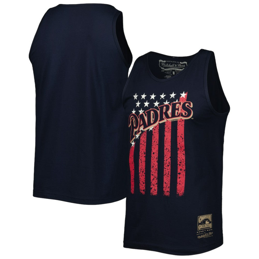 San Diego Padres Mitchell & Ness Cooperstown Collection Stars and Stripes Tank Top - MLB Tanks