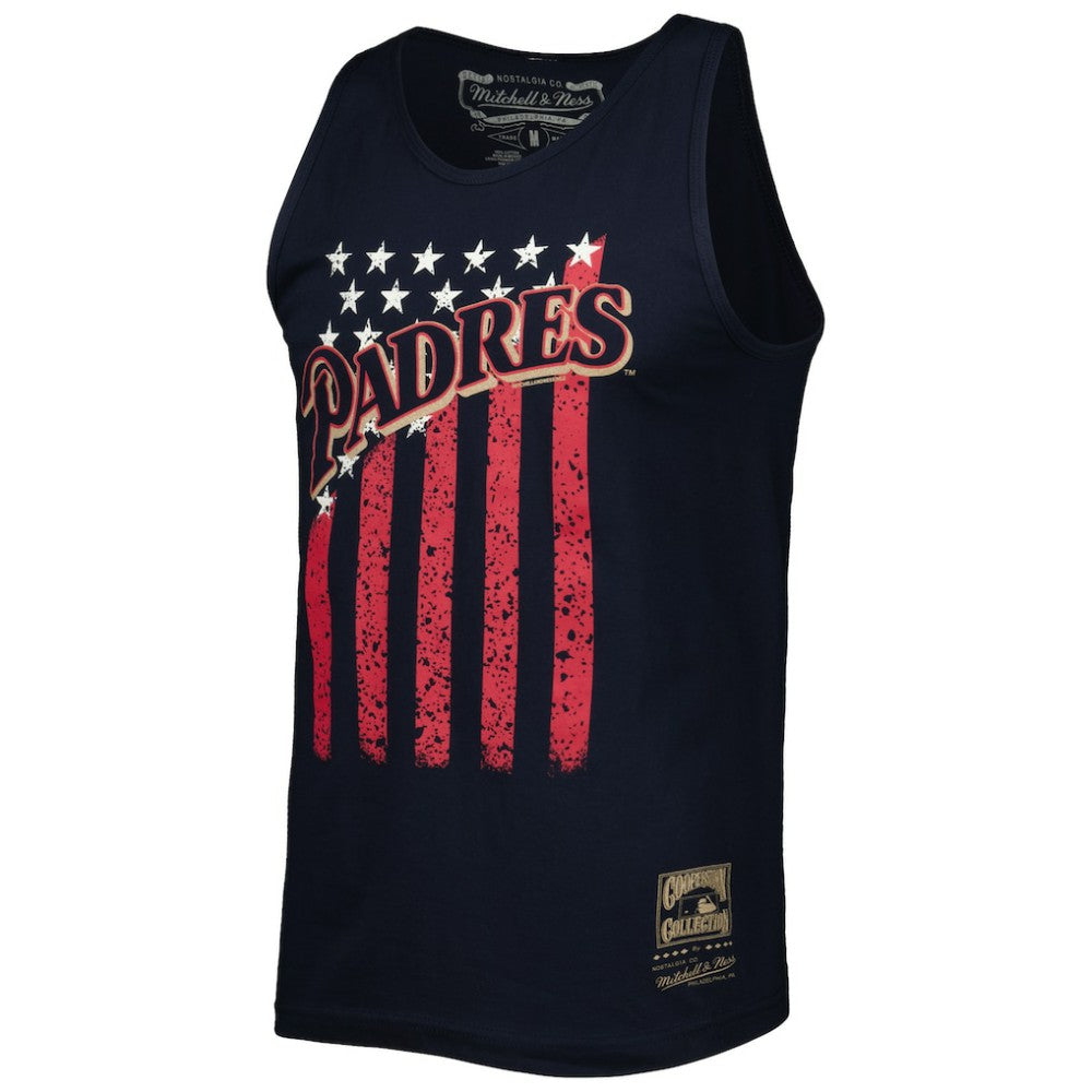 San Diego Padres Mitchell & Ness Cooperstown Collection Stars and Stripes Tank Top - MLB Tanks
