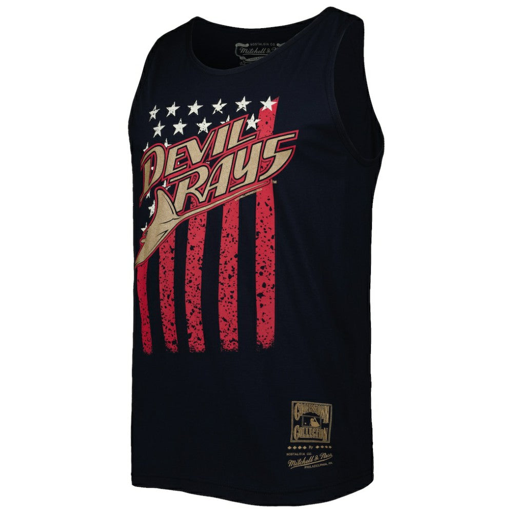 Tampa Bay Rays Mitchell & Ness Cooperstown Collection Stars and Stripes Tank Top - MLB Tanks