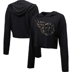 Tennessee Titans Majestic Threads Women's Leopard Cropped Pullover Hoodie | NFL Hot