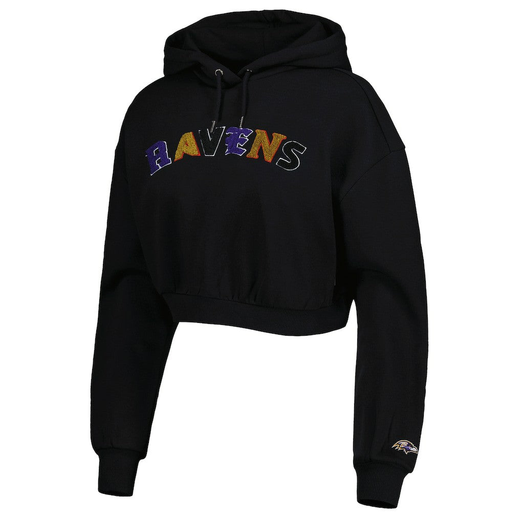 Baltimore Ravens The Wild Collective Women's Cropped Pullover Hoodie | NFL Online