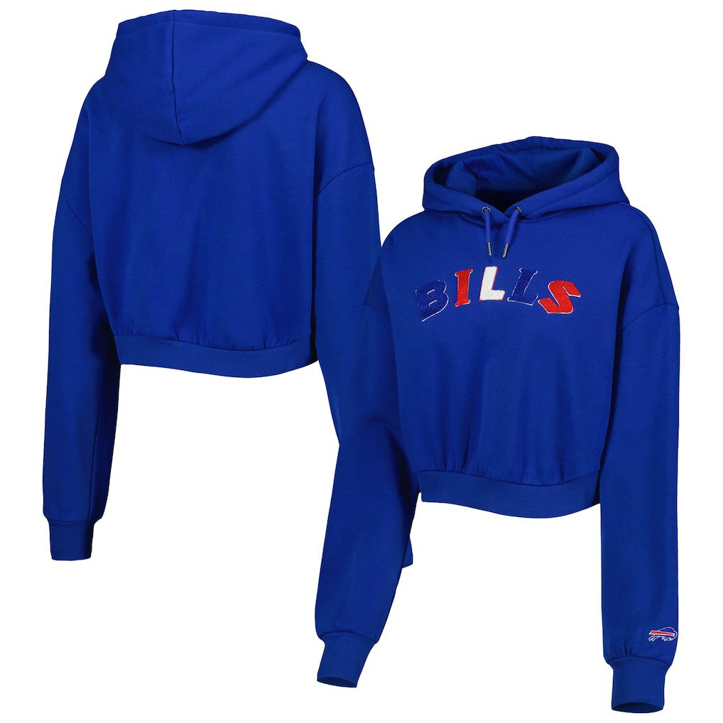 Buffalo Bills The Wild Collective Women's Cropped Pullover Hoodie | NFL Outlet