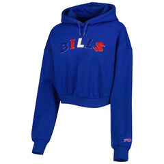 Buffalo Bills The Wild Collective Women's Cropped Pullover Hoodie | NFL Outlet
