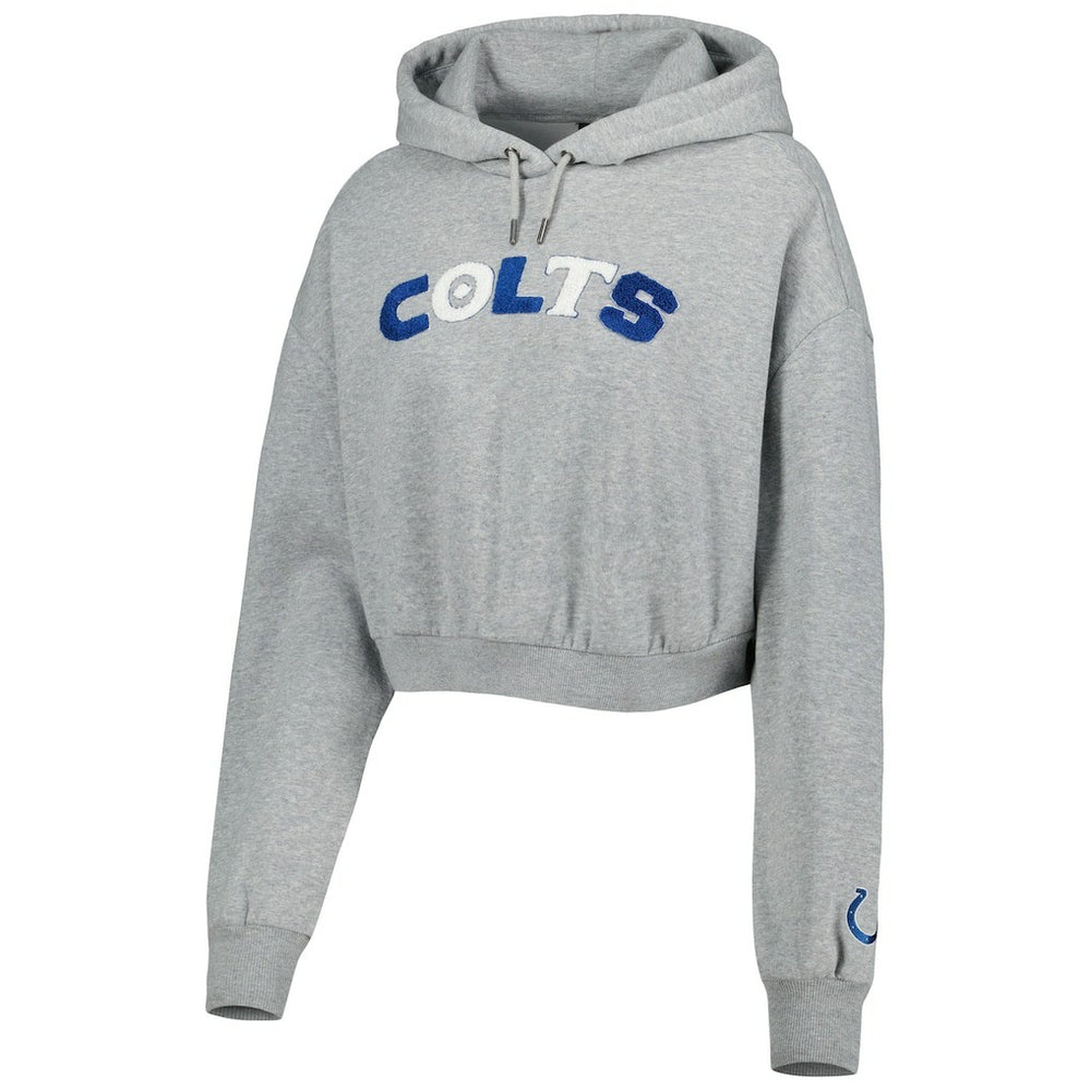 Indianapolis Colts The Wild Collective Women's Cropped Pullover Hoodie | NFL Hot