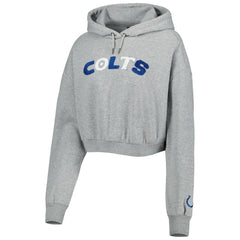 Indianapolis Colts The Wild Collective Women's Cropped Pullover Hoodie | NFL Hot