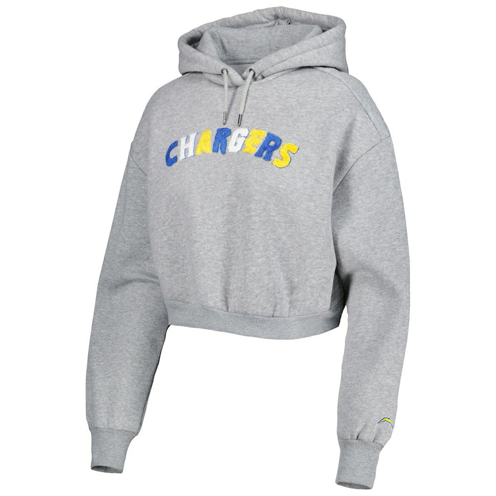 Los Angeles Chargers The Wild Collective Women's Cropped Pullover Hoodie | NFL Outlet