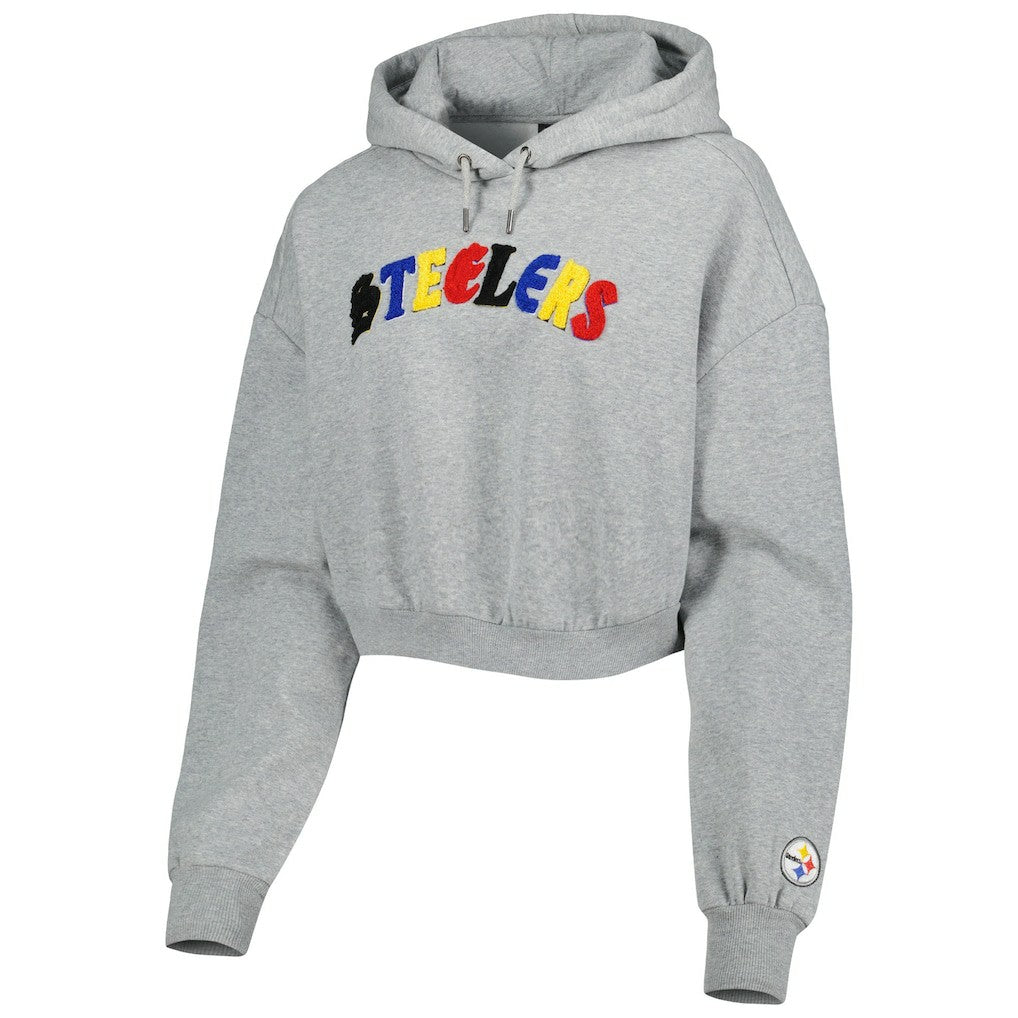 Pittsburgh Steelers The Wild Collective Women's Cropped Pullover Hoodie | NFL Outlet