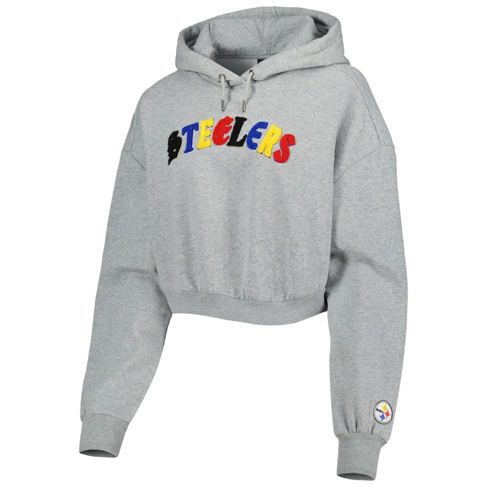 Pittsburgh Steelers The Wild Collective Women's Cropped Pullover Hoodie | NFL Outlet