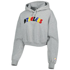 Pittsburgh Steelers The Wild Collective Women's Cropped Pullover Hoodie | NFL Outlet