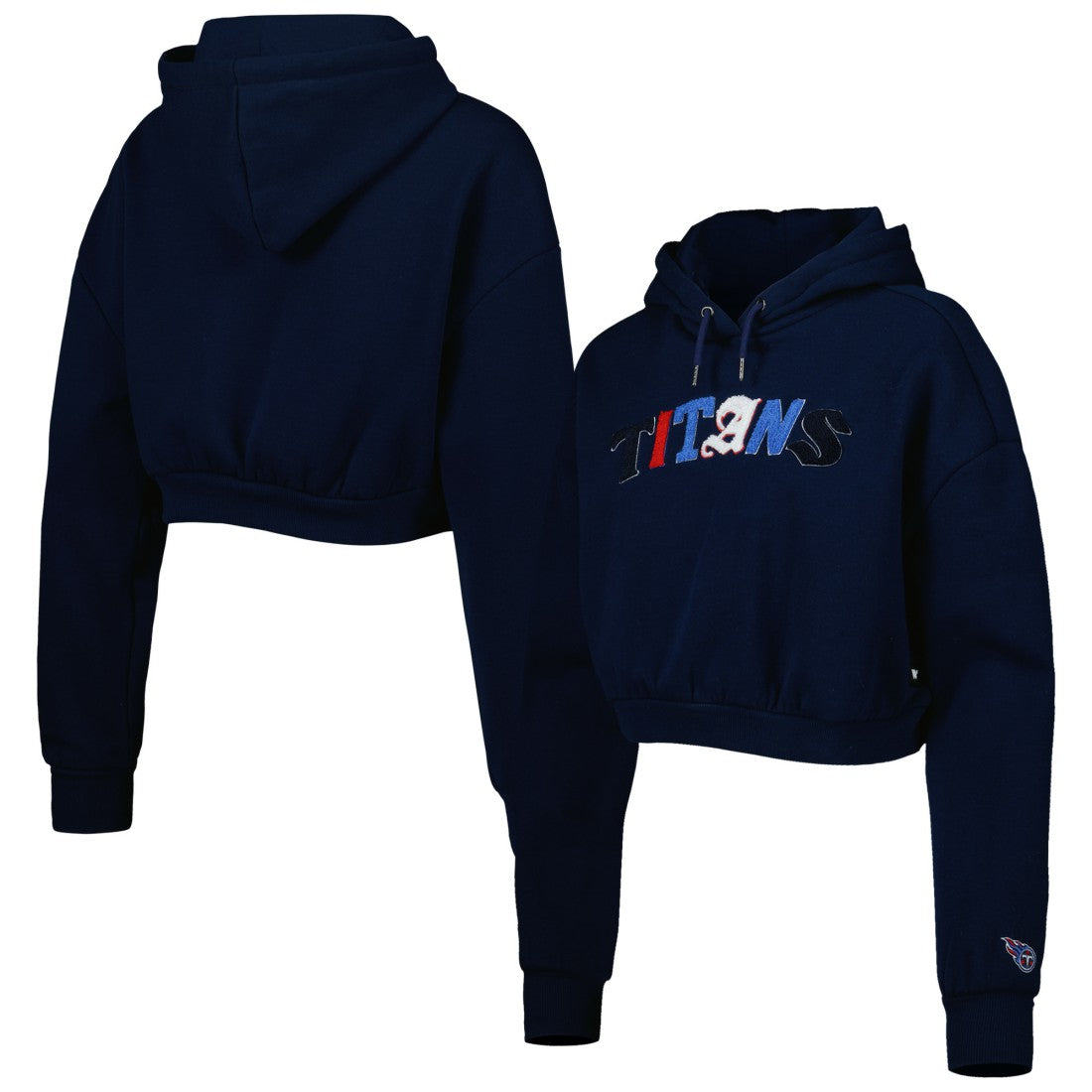 Tennessee Titans The Wild Collective Women's Cropped Pullover Hoodie | NFL Sale