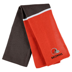 Cleveland Browns WEAR by Erin Andrews Women's Colorblock Cuffed Knit Hat with Pom and Scarf Set | NFL On sale