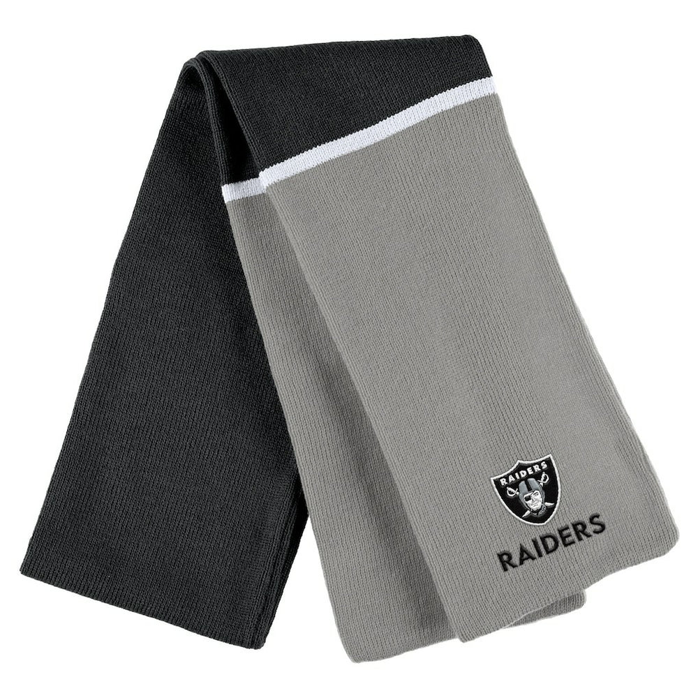 Las Vegas Raiders WEAR by Erin Andrews Women's Colorblock Cuffed Knit Hat with Pom and Scarf Set | NFL Near me