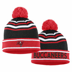 Tampa Bay Buccaneers WEAR by Erin Andrews Women's Colorblock Cuffed Knit Hat with Pom and Scarf Set | NFL Sale