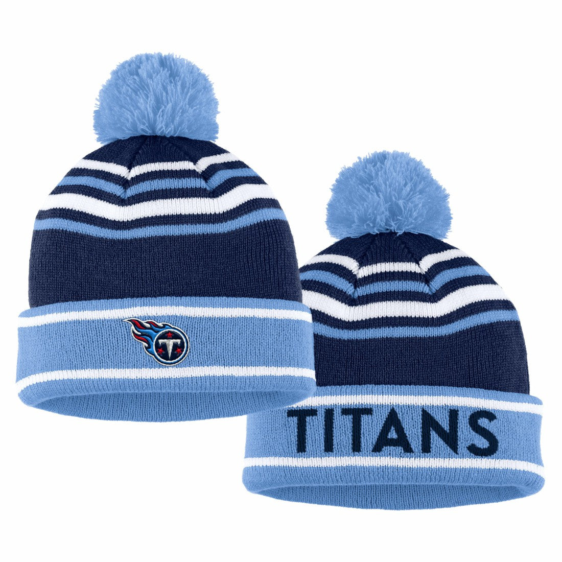 Tennessee Titans WEAR by Erin Andrews Women's Colorblock Cuffed Knit Hat with Pom and Scarf Set | NFL On sale
