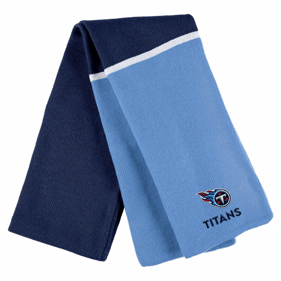 Tennessee Titans WEAR by Erin Andrews Women's Colorblock Cuffed Knit Hat with Pom and Scarf Set | NFL On sale