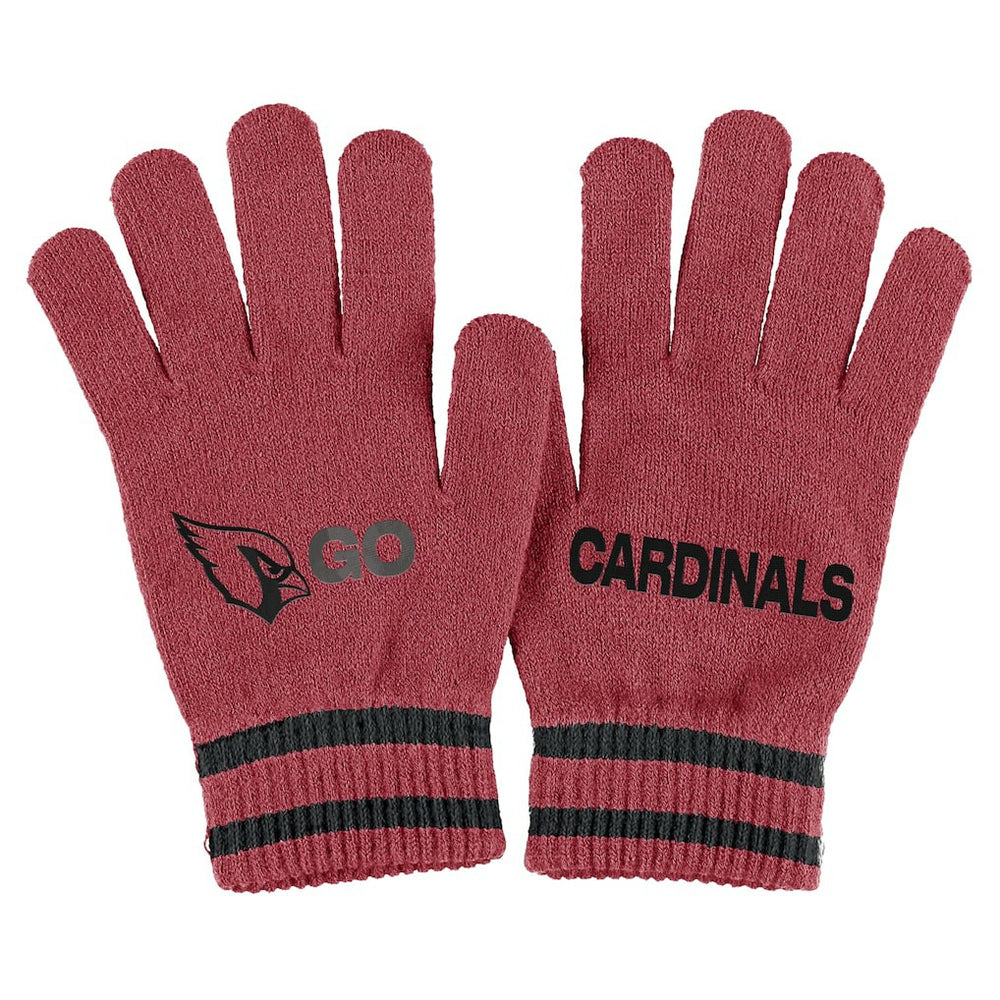 Arizona Cardinals WEAR by Erin Andrews Women's Double Jacquard Cuffed Knit Hat with Pom and Gloves Set | NFL Hot