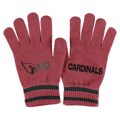 Arizona Cardinals WEAR by Erin Andrews Women's Double Jacquard Cuffed Knit Hat with Pom and Gloves Set | NFL Hot