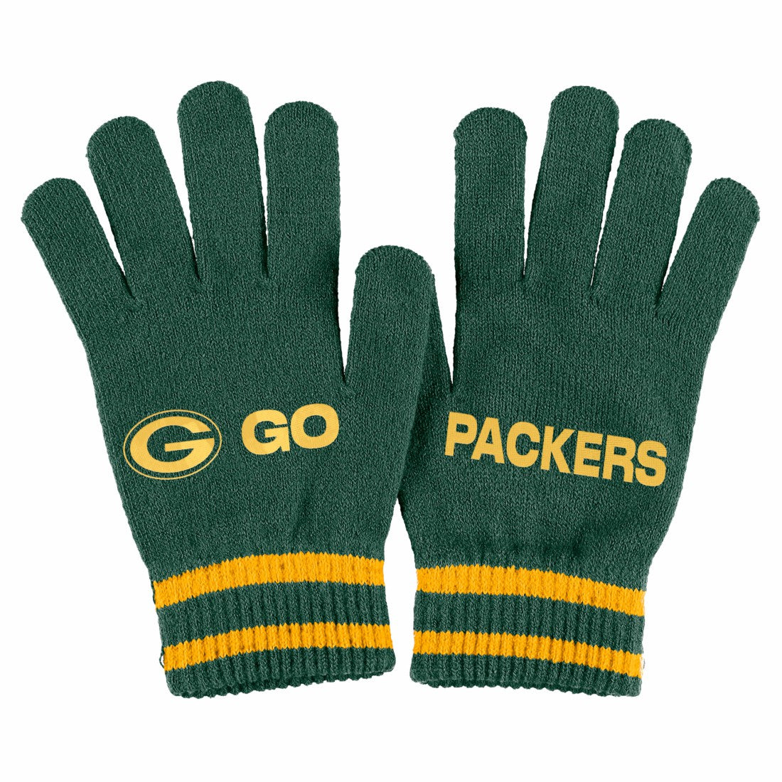 Green Bay Packers WEAR by Erin Andrews Women's Double Jacquard Cuffed Knit Hat with Pom and Gloves Set | NFL Sale