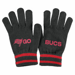 Tampa Bay Buccaneers WEAR by Erin Andrews Women's Double Jacquard Cuffed Knit Hat with Pom and Gloves Set | NFL Online