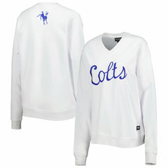 Indianapolis Colts The Wild Collective Women's Cheer V-Neck Fleece Pullover Sweatshirt | NFL Online