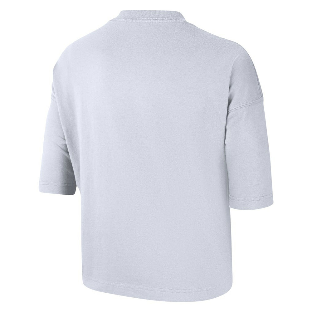 White Brooklyn Nets Women's Essential Boxy T-Shirt | NBA