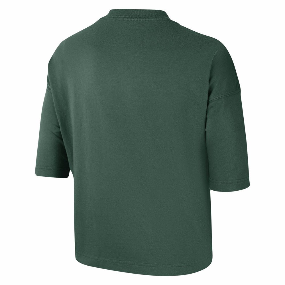 Hunter Green Milwaukee Bucks Women's Essential Boxy T-Shirt | NBA