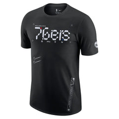 Black Philadelphia 76ers Courtside Air Traffic Control Max90 T-Shirt | NBA