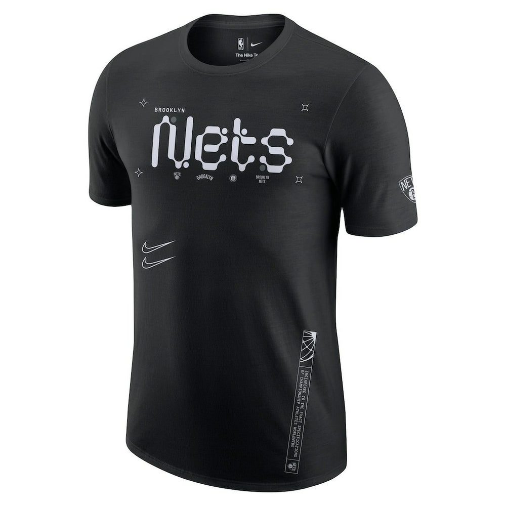 Black Brooklyn Nets Courtside Air Traffic Control Max90 T-Shirt | NBA